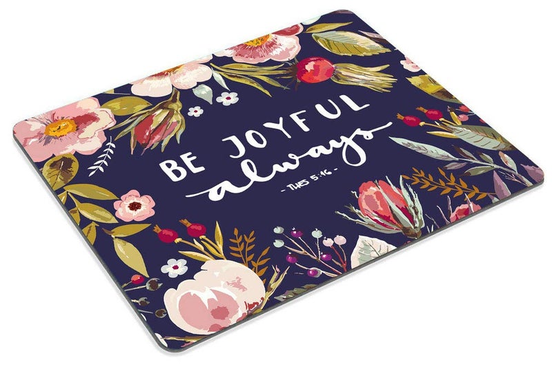 Smooffly Gaming Mousepad Custom,Bible Verses Be Joyful Always Mouse Pad,Christian Mouse Pad for Laptop & Computer 9.5 X 7.9 Inch (240mmX200mmX3mm) - Image 4